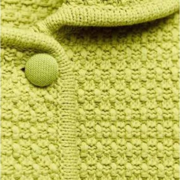 ZARA CHUNKY KNIT PETER PAN COLLAR CARDIGAN - Picture 7 of 7